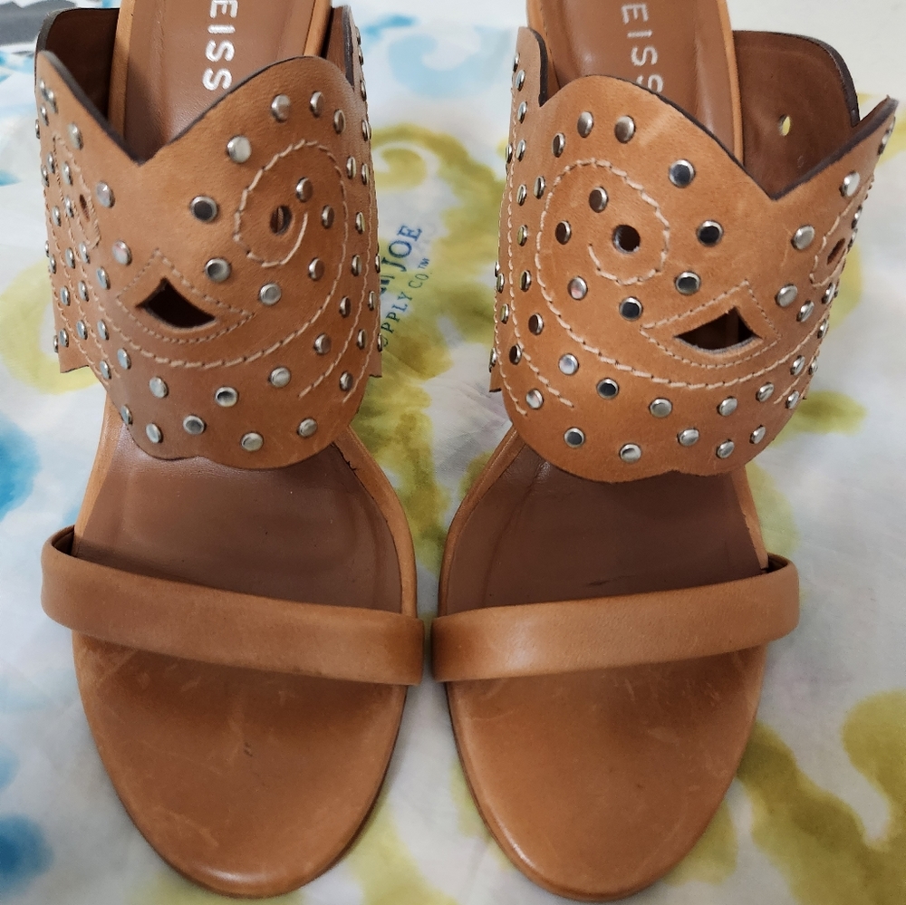 Reiss tan heels with studs size 9
